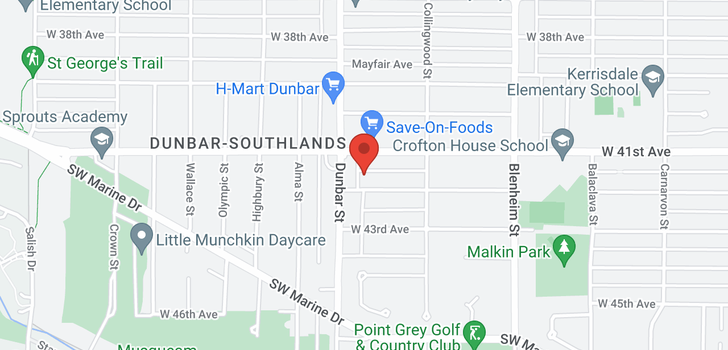 map of 3597 W 42ND AVENUE